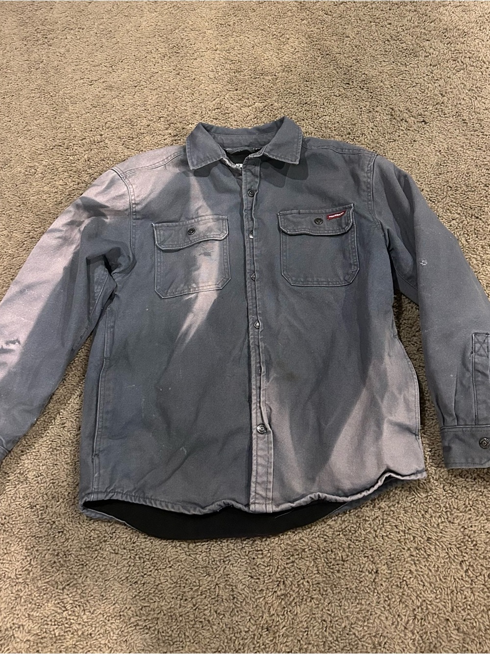 Wolverine Men's Gray Button-Front Work Shirt Jacket